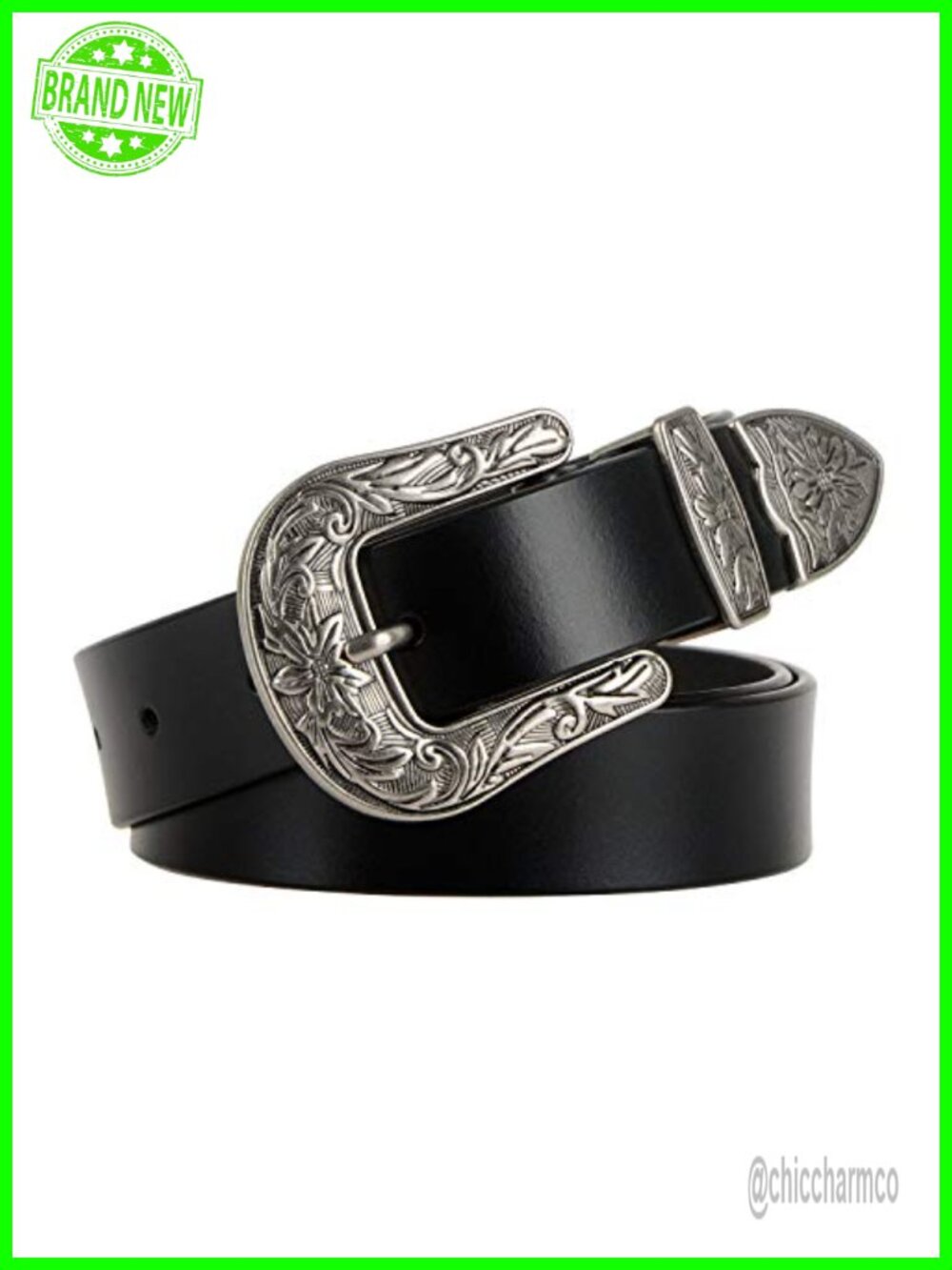 Women's Leather Vintage Western Waist Belt for Pants Jeans Dresses